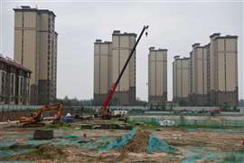 A construction site of residential buildings by Chinese developer Country Garden is pictured in Tianjin, China August 18, 2023. 