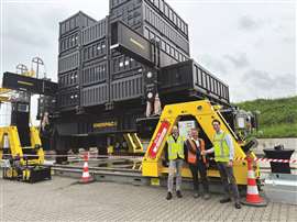 Handing over the new SBL600 gantry to Schmidbauer at Enerpac’s customer experience day