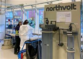 Northvolt facility in Vasteras, Sweden