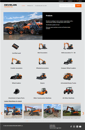 Develon Europe has launched a new used equipment platform  