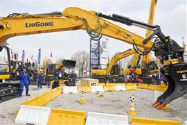 Liugong's demonstration area at Bauma 2019