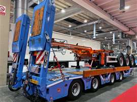 Two transport trailers from Trailix at the recent T3 Expo. (Photo: T3 Expo)