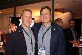 Karl Serneberg and Stefan Stockhaus at the World Demolition Summit in Stockholm, Sweden