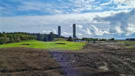 A building site in Sweden's northernmost city of Kiruna